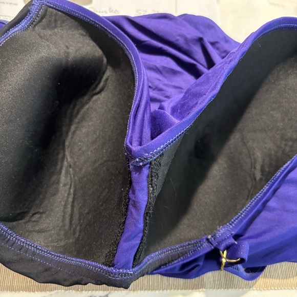 LA BLANCA Sz 22 Island Goddess Ruched Thin Straps Padded One Piece Bathing Suit - Picture 7 of 9